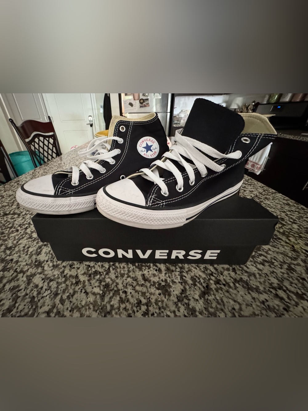 Converse Kids Black & White High Top Sneakers